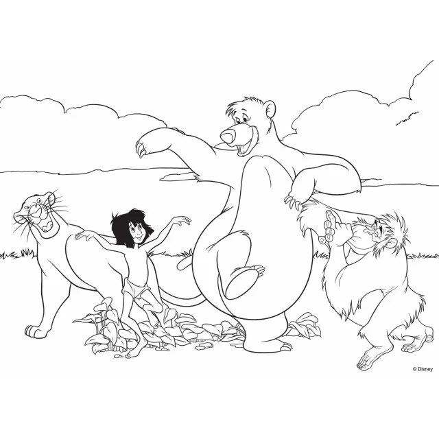 Παζλ, Lisciani, The Jungle Book, Παζλ διπλής όψης 35 τεμαχίων