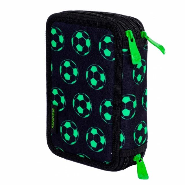 Τριπλό σετ τουαλέτας με αξεσουάρ ASTRABAG Μπάλα ποδοσφαίρου Neon, AC31, 20,5 x 13 x 6 cm
