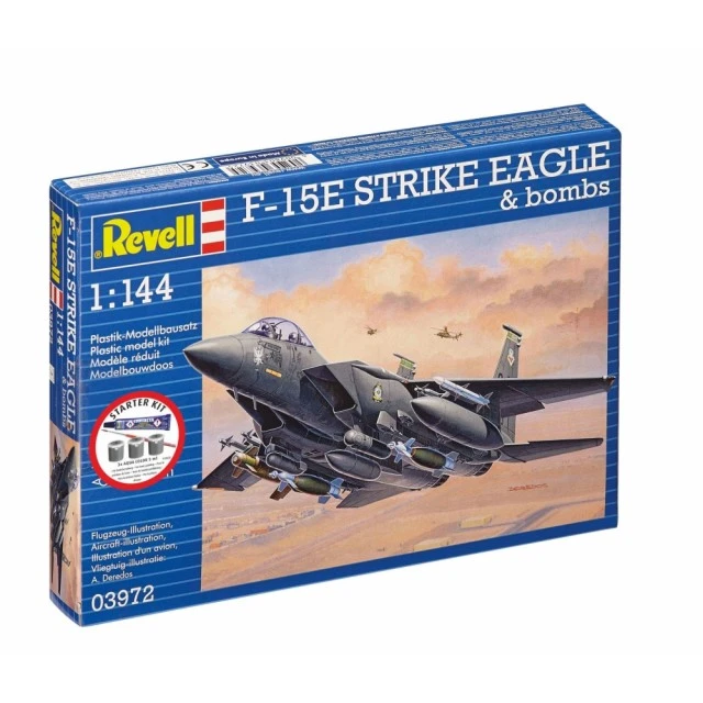Μοντέλο συναρμολόγησης, Revell, Κιτ εκκίνησης μαχητικού F-15 Strike Eagle με βόμβες, 70 τεμάχια