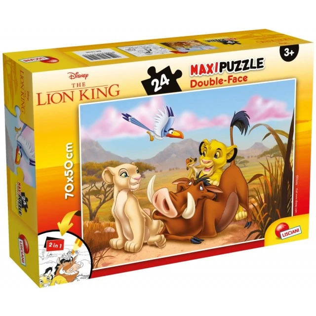 Παζλ, Lisciani, The Lion King, Παζλ διπλής όψης 24 τεμαχίων