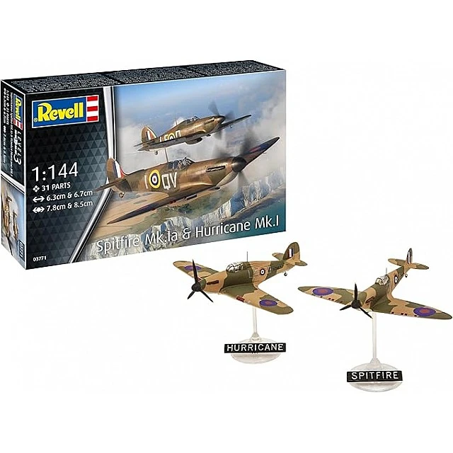 Μοντέλο συναρμολόγησης, αεροσκάφος Revell, Spitfire και αεροσκάφος Hawker Hurricane