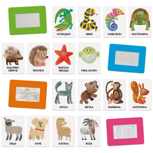 Εκπαιδευτικό σετ, Headu, Flash cards, Απτά ζώα