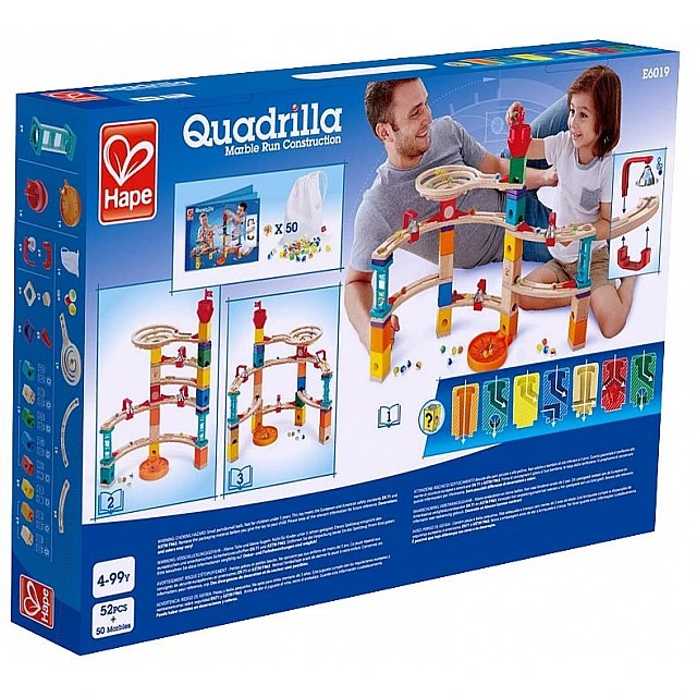 Ξύλινο σετ πίστας, Hape Quadrilla, Escape from the castle, 52 τεμάχια