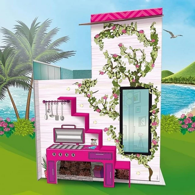 Δημιουργικό κιτ, Lisciani, Barbie, DIY εξοχικό σπίτι Barbie με κούκλα