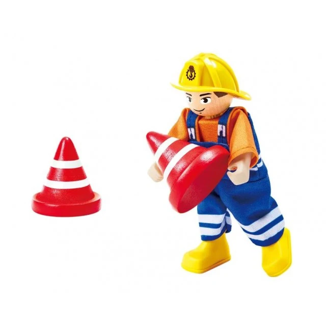 Παιδικό ξύλινο σετ, Hape, Κινητός γερανός, 5 τεμάχια