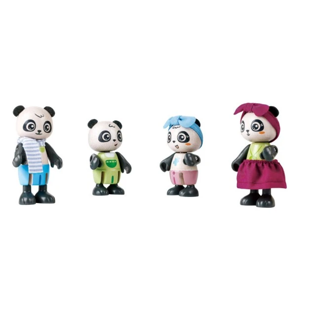 Ξύλινο σετ Bamboo panda house, 25 τεμαχίων
