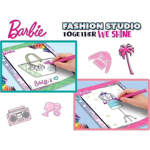 Δημιουργικό σετ, Lisciani, Barbie, Φάκελος στούντιο μόδας, Μαζί λάμπουμε