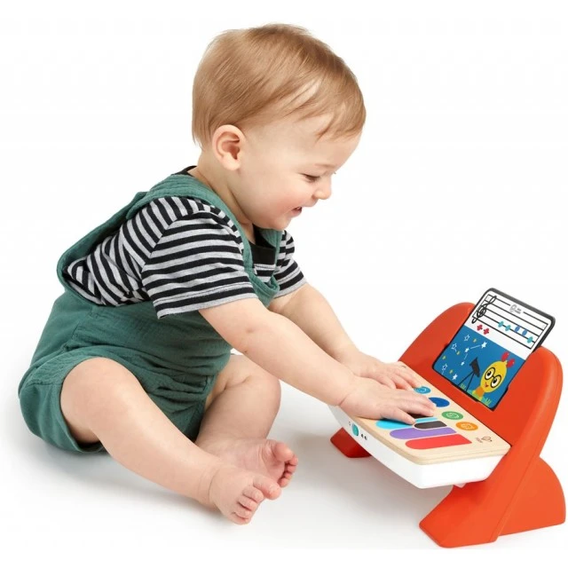 Μουσικό παιχνίδι, Baby Einstein, Ξύλινο πιάνο αφής, 25,5 x 14,5 x 14 cm, Κόκκινο
