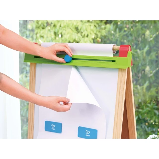 Ξύλινο καβαλέτο διπλής όψης για σχέδιο, Hape, 52 x 43 x 115 εκ.