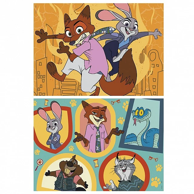 Παζλ, Educa, Zootopia, 2 σε 1, 2 x 48 κομμάτια