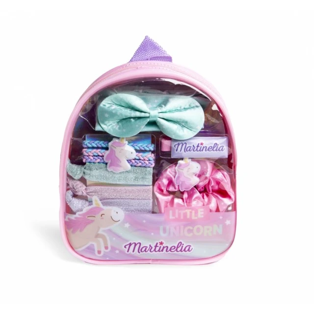 Σετ αξεσουάρ μαλλιών σε τσάντα Little Unicorn, 6 τεμαχίων