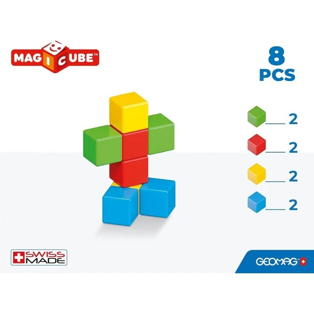 Μαγνητικός κατασκευαστής Magicube, Full Color, 8 κομμάτια