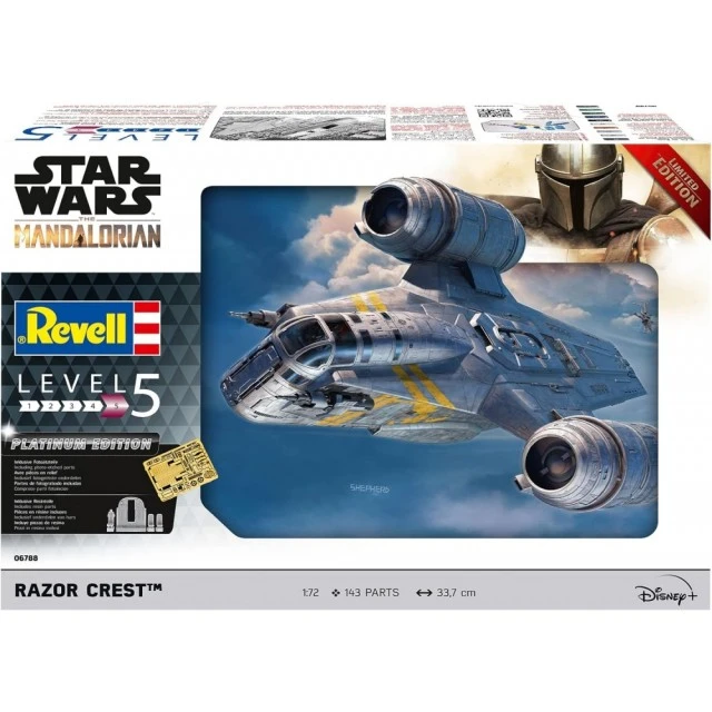 Star Wars The Mandalorian Razor Crest Platinum Edition Buildable Model, 143 Pieces