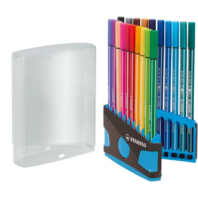 Σετ μαρκαδόρων, Stabilo, Στυλό 68 Color Parade ST6820-04-04 γαλάζιο κουτί, 20 χρώματα