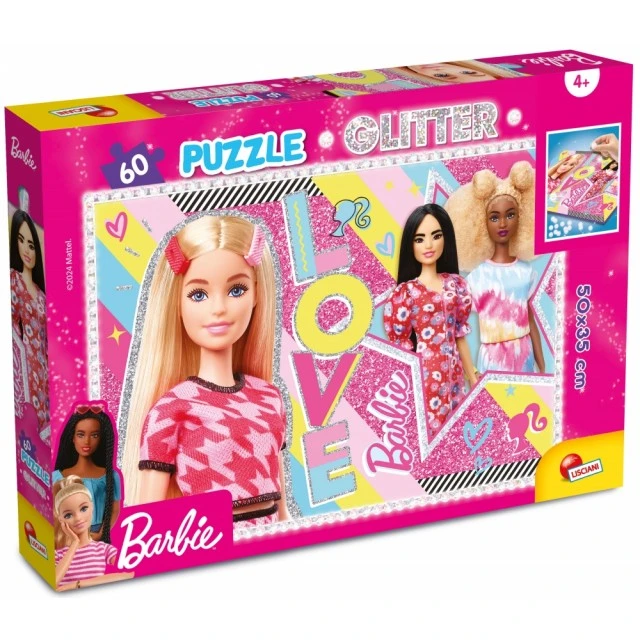 Παζλ, Lisciani, Barbie, Selfie, Glitter Puzzle, 60 τεμάχια