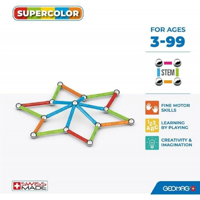 Μαγνητικός κατασκευαστής Supercolor 383, 42 μέρη