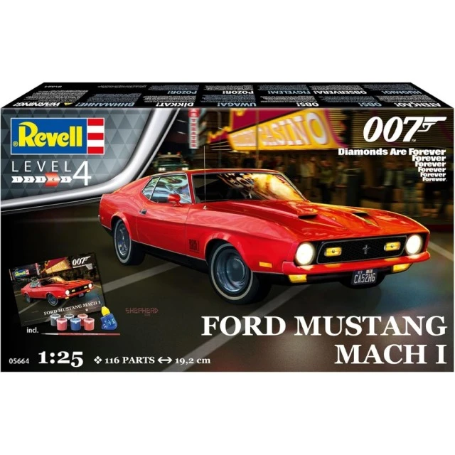 Ford Mustang Mach 1 James Bond 007 Diamonds Are Forever Model Kit 129 Pieces
