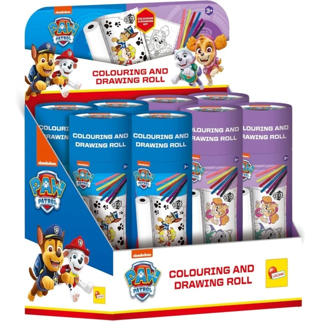 Σετ δημιουργικής δημιουργίας, Lisciani, Paw Patrol, Ρολό χρωματισμού και σχεδίασης