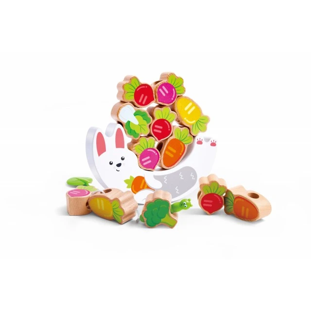 Διαδραστικό ξύλινο παιχνίδι, Hape, Bunny, Ισορροπία και Στρινγκ