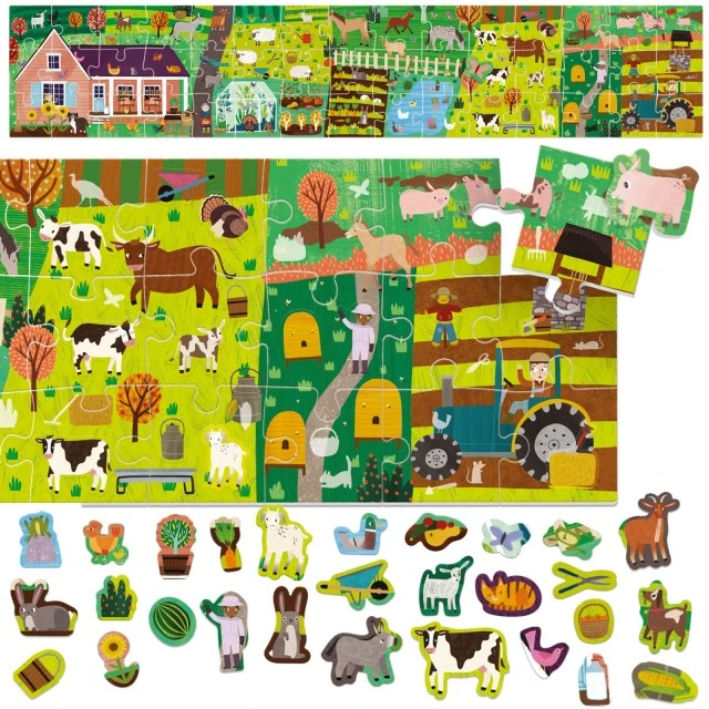 Εκπαιδευτικό παζλ, Headu, Sticker Farm