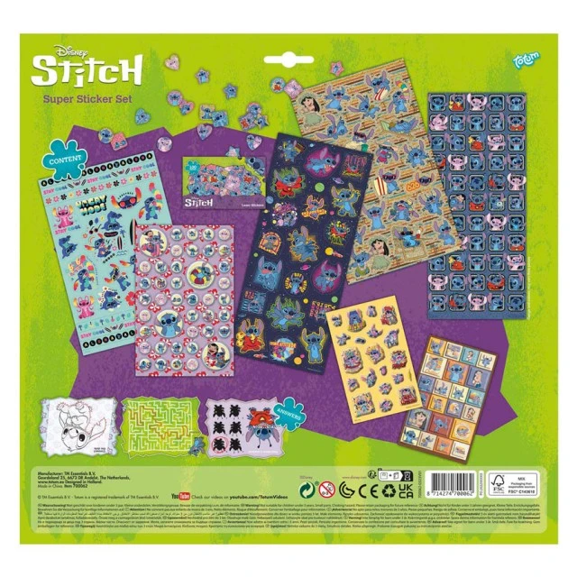 Σετ αυτοκόλλητων Disney Stitch, 11 τεμαχίων