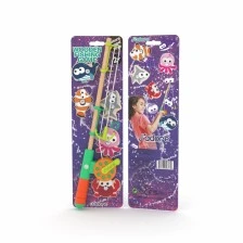 Ξύλινο σετ, διασκεδαστικό ψάρεμα, μωβ, 6 τεμάχια