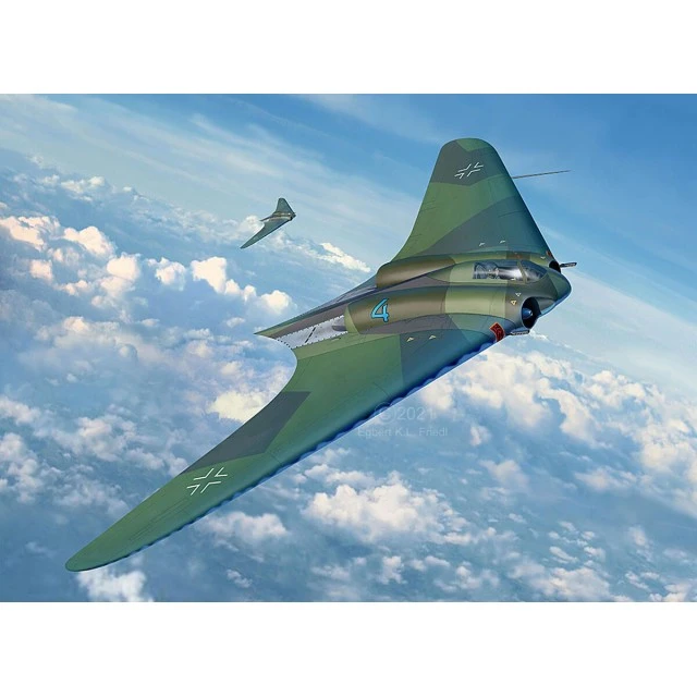 Συναρμολογημένο μοντέλο Horten Go229A γερμανικό βομβαρδιστικό, 111 εξαρτημάτων