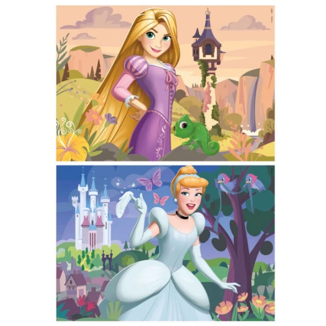 Παζλ Πριγκίπισσες της Disney 2 σε 1, Σταχτοπούτα και Ραπουνζέλ, 2 x 48 κομμάτια