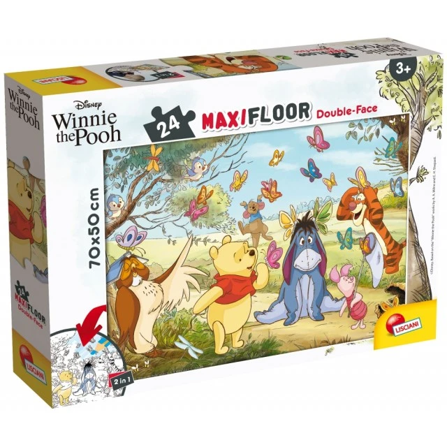 Παζλ, Lisciani, Winnie the Pooh, Παζλ διπλής όψης 24 τεμαχίων
