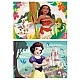 Ξύλινο παζλ Disney Princess, Vaiana and Snow White, 2 x 50 τεμάχια