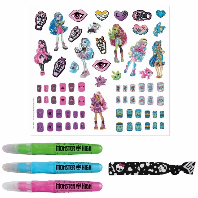 Σετ αξεσουάρ, Totum, Monster High, διακόσμηση νυχιών και μαλλιών και τατουάζ με γκλίτερ