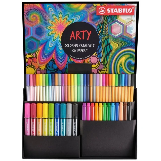 Δημιουργικό σετ, Stabilo, Arty Colorful ST77/6-3-20, 55 τεμάχια