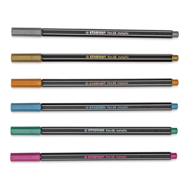 Σετ μαρκαδόροι, Stabilo, Στυλό 68 Metallic ST6806/8-11-01, 6 χρώματα