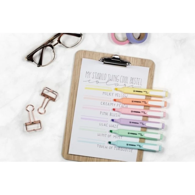 Σετ δείκτες κειμένου, Stabilo, Swing Cool Fluorescent ST275/6-3, 6 χρώματα