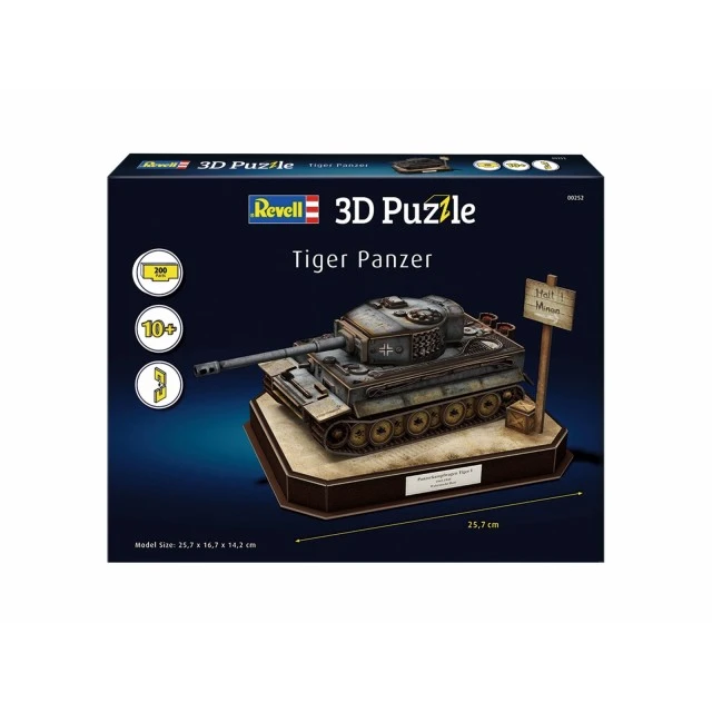 Παζλ, Revell, Γερμανικό τανκ Tiger I 3D, 200 κομμάτια