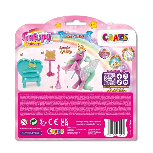 Μουσικό σετ Galupy Unicorn, 4 μέρη