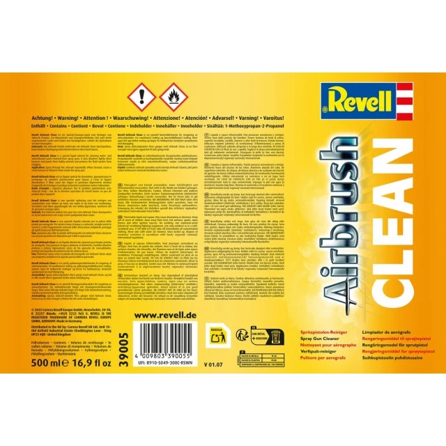Σπρέι καθαρισμού, Revell, Για αερογράφο, 500 ml