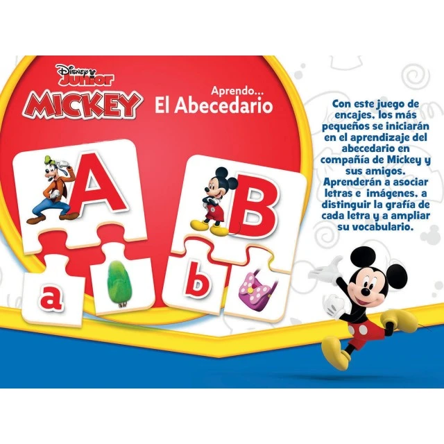 Εκπαιδευτικό παζλ, Educa, Mickey and Friends, Alphabet, 81 τεμάχια
