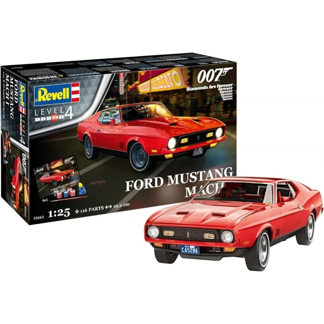 Ford Mustang Mach 1 James Bond 007 Diamonds Are Forever Model Kit 129 Pieces