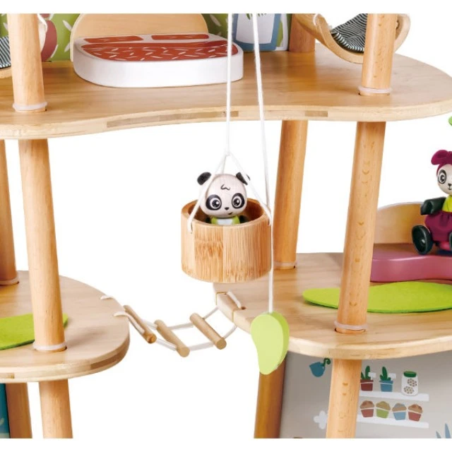 Ξύλινο σετ Bamboo panda house, 25 τεμαχίων