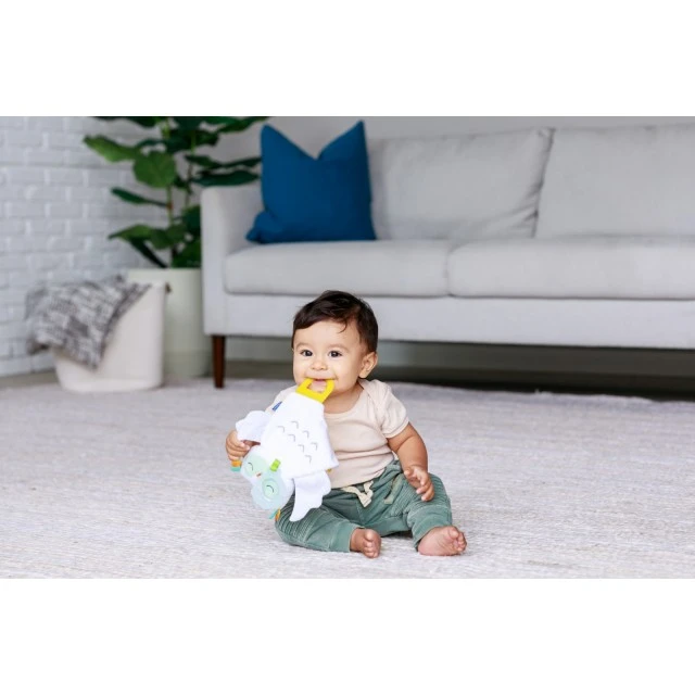 Μαλακό παιδικό παιχνίδι με αισθήσεις, Infantino, Κουκουβάγια που λάμπει στο σκοτάδι
