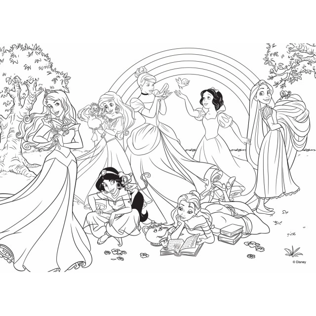Παζλ, Lisciani, Princesses, Rainbow World, Παζλ διπλής όψης 108 τεμαχίων