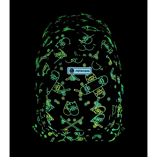 Σχολικό σακίδιο, Astra, AB330, Skateboards με εφέ νέον, 39x28x15cm