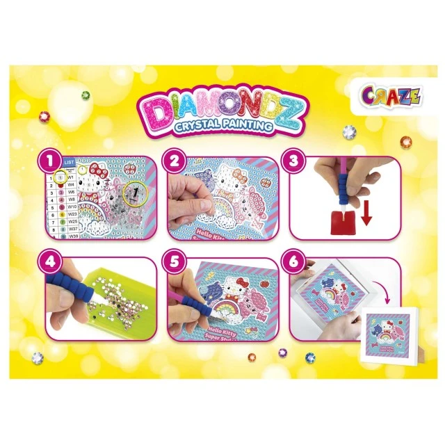 Κιτ ζωγραφικής με διαμάντια DIAMONDZ, Hello Kitty για αρχάριους
