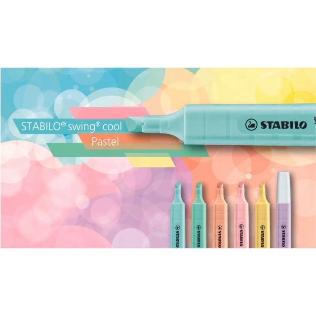 Σετ μαρκαδόρων κειμένου, Stabilo, Swing Cool Pastel ST275/8-08-2, 8 χρώματα