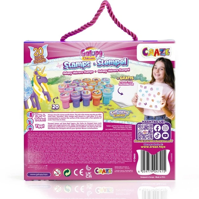 Σετ γραμματοσήμων Galupy Unicorn, 20 τεμάχια