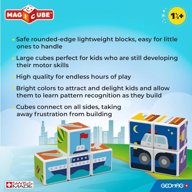 Magicube Magnetic Building Block, Vehicles and Maps 131, 11 Pieces