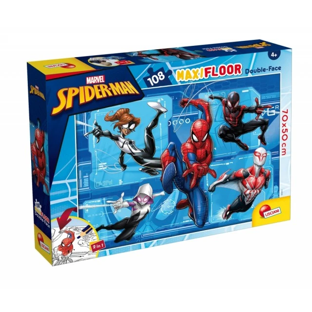 Παζλ, Lisciani, Spiderman, Διπρόσωπο παζλ 108 τεμαχίων