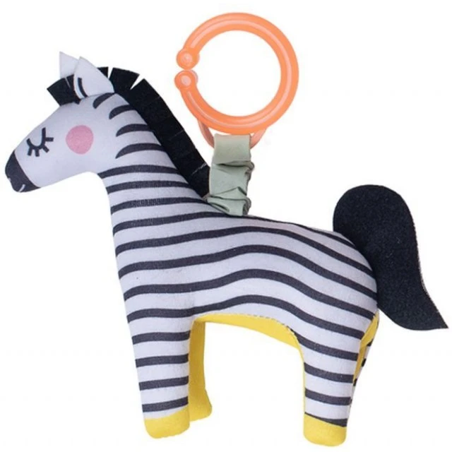 Βρεφική μαλακή κουδουνίστρα Zebra, 17 cm