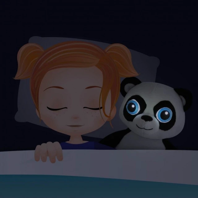 Λούτρινο panda με λαμπερά μάτια